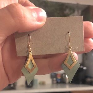 Costume Jewelry Dainty Sage Green Earrings